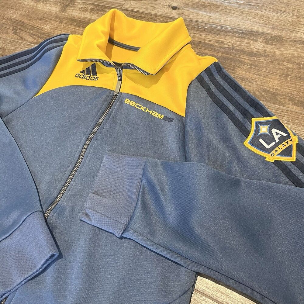 Vintage Adidas David Beckham Track Jacket Size Small Blue La Galaxy 23 Full Zip